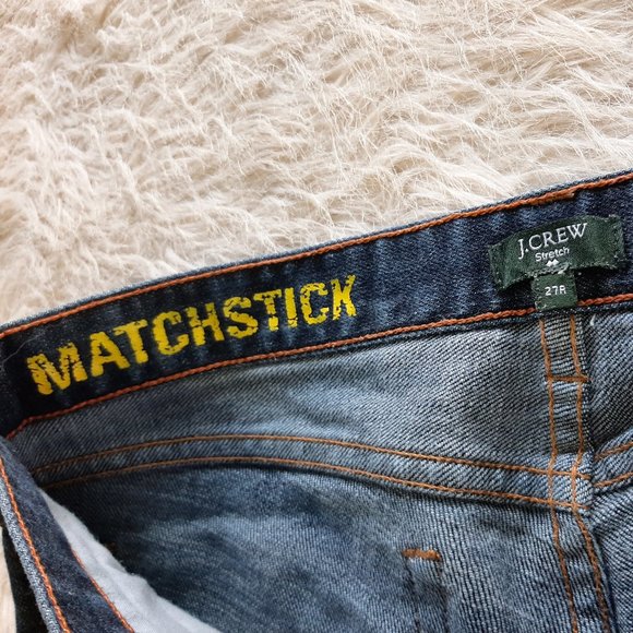 J. Crew Women's Matchstick Stretch Blue Dark Wash Mid Rise Jeans Size 27R - Picture 7 of 12